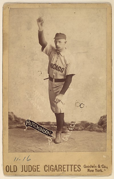 Goodwin & Company, William Forest "Wild Bill" Hutchinson, Pitcher, Chicago, from the series Old Judge Cigarettes