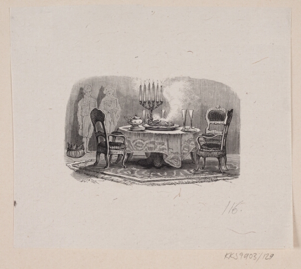 H.P. Hansen, Illustration til "Den lykkelige Familie" i H.C. Andersen, "Eventyr og Historier", Bind 2