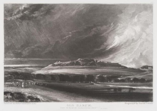 Constable, John RA, OLD SARUM. "HERE WE HAVE NO CONTINUING CITY." ST. PAUL