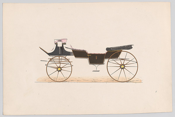 Anonymous, French, 19th century, Design for Vis-A-Vis Carriage