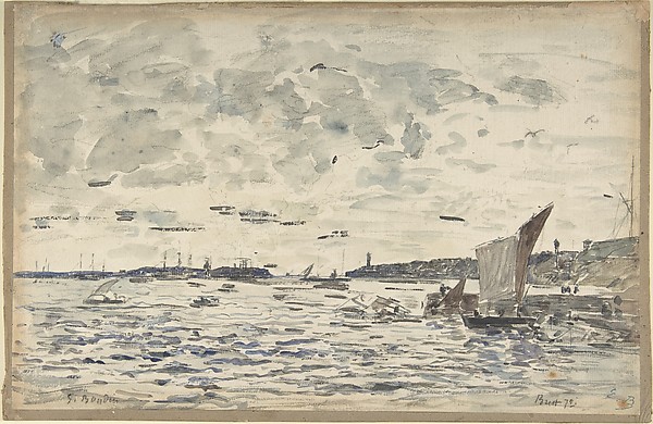 Eugène Boudin, Harbor, Brest