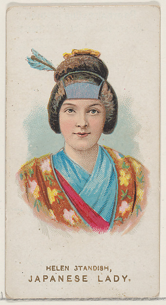 W. Duke, Sons & Co., Helen Standish Dressed as Japanese Lady, from the set Actors and Actresses, Second Series (N71) for Duke brand cigarettes