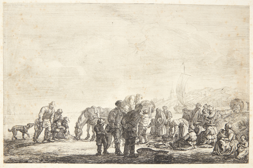 Simon de Vlieger, Fiskere på stranden