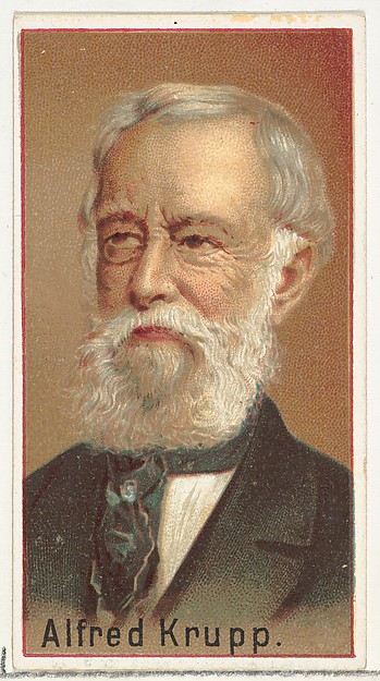 Allen & Ginter, Alfred Krupp, printer's sample for the World's Inventors souvenir album (A25) for Allen & Ginter Cigarettes
