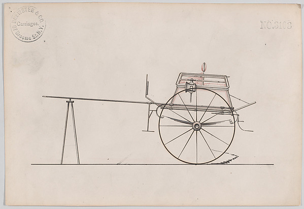 Brewster & Co., Design for Dog Cart or 2 Wheeler, no. 3103