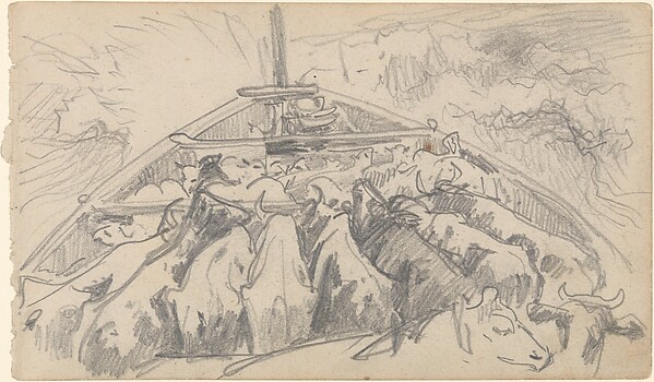 John Singer Sargent, Cattle in Stern of a Boat