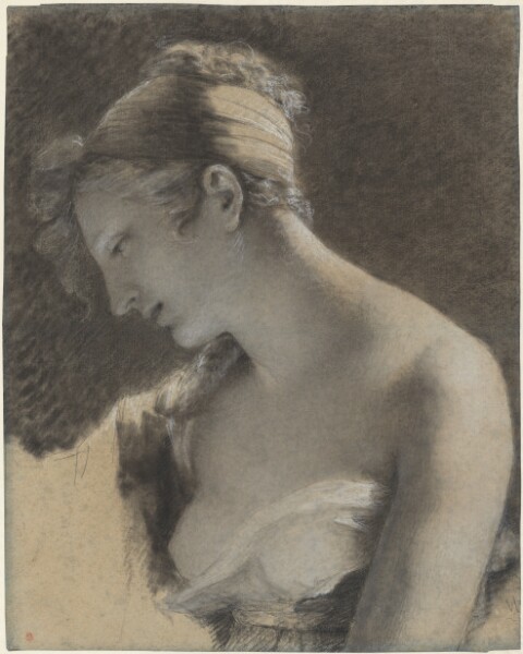 Pierre-Paul Prud'hon, Head of a Woman: Study for "The Happy Mother" (L'Heureuse mère)