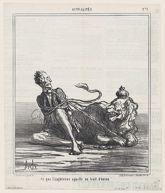 Honoré Daumier, This is what England calls a joint union, from "News of the Day"