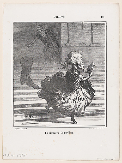 Honoré Daumier, The new Cinderella, from 'News of the day,' published in "Le Charivari"