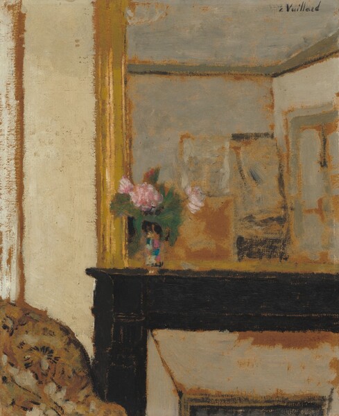 Edouard Vuillard, Vase of Flowers on a Mantelpiece