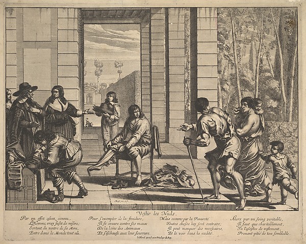 Abraham Bosse, Clothing Beggars, from "Acts of Mercy"