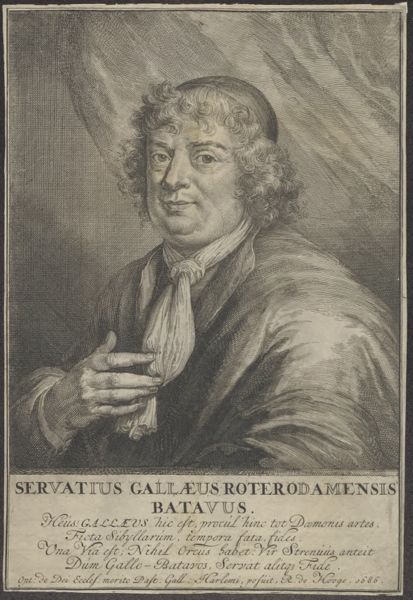 Romeyn de Hooghe, Portrait of Servatius Galleus, Walloon pastor at Haarlem