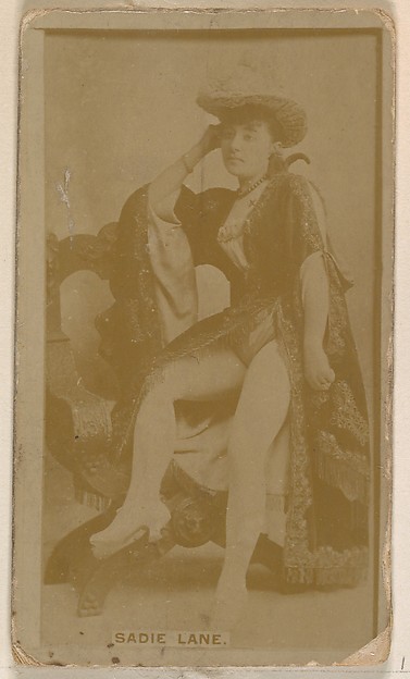 Kinney Brothers Tobacco Company, Sadie Lane, from the Actresses series (N245) issued by Kinney Brothers to promote Sweet Caporal Cigarettes