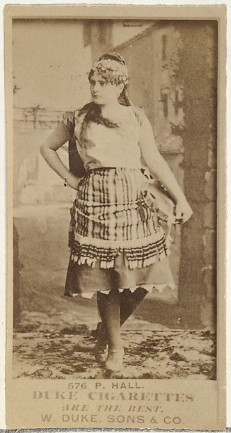 W. Duke, Sons & Co., Card Number 576, P. Hall, from the Actors and Actresses series (N145-7) issued by Duke Sons & Co. to promote Duke Cigarettes