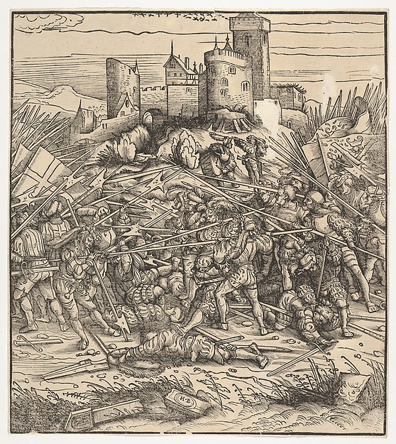 Hans Burgkmair, The Battle Near Naples, from "Der Weisskunig"