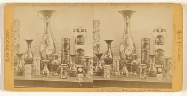 Eadweard J. Muybridge, Haynes & Lawton, Market Street, under the Grand Hotel.