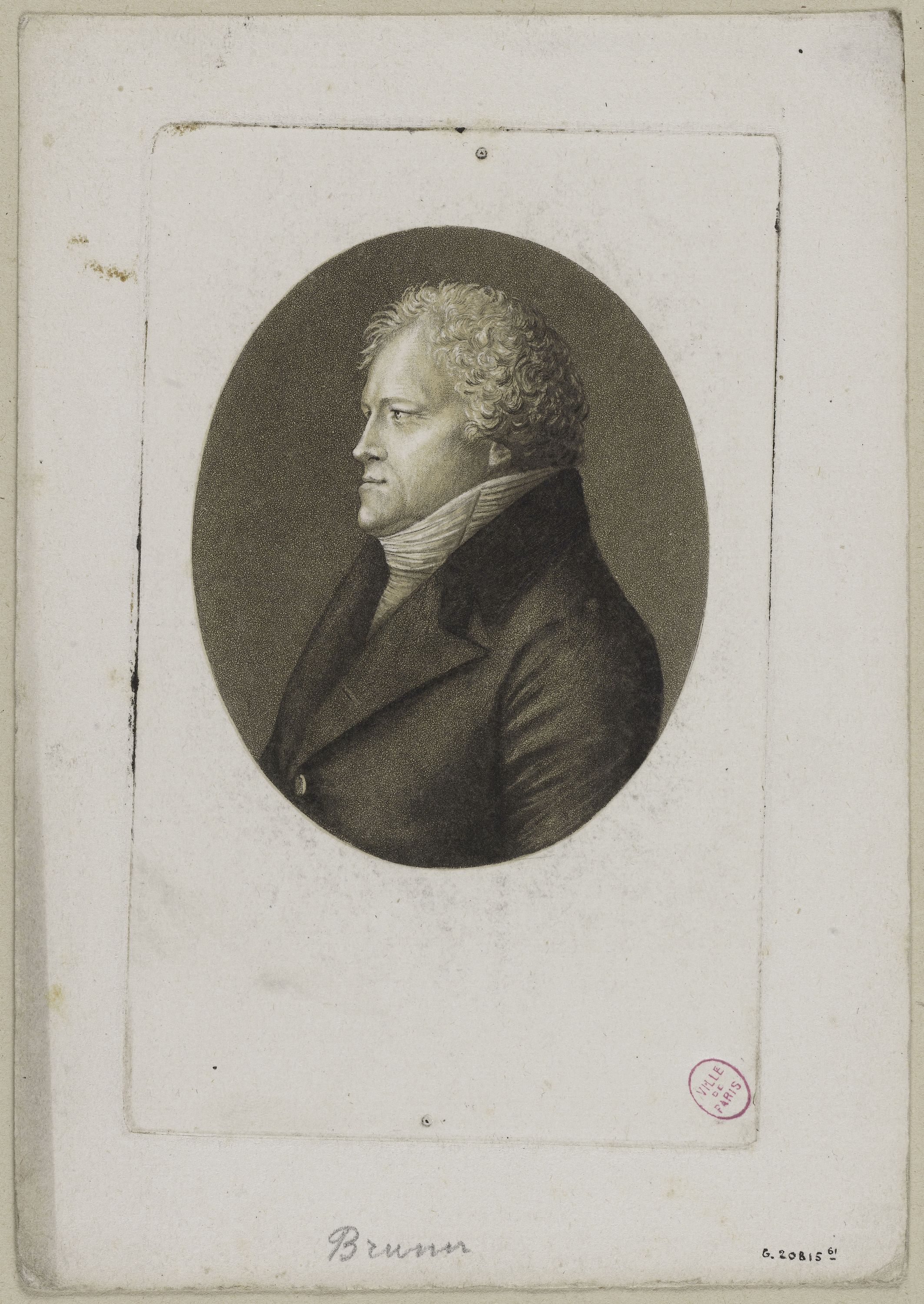 Edmé Quenedey, Portrait de Monsieur Brunn