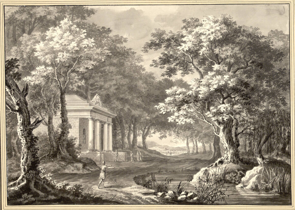FrançoisLefèbvre, Arkadische Landschaft mit Mausoleum