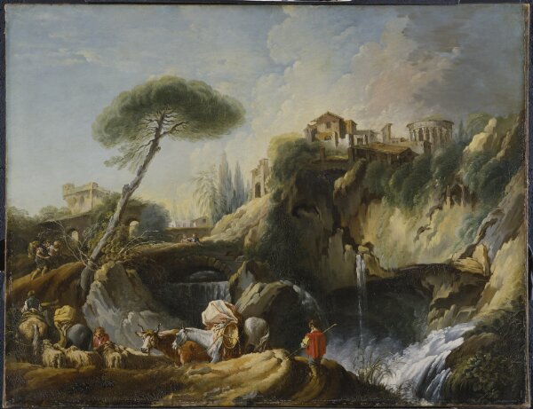 François Boucher, Utsikt vid Tivoli med Vestas tempel