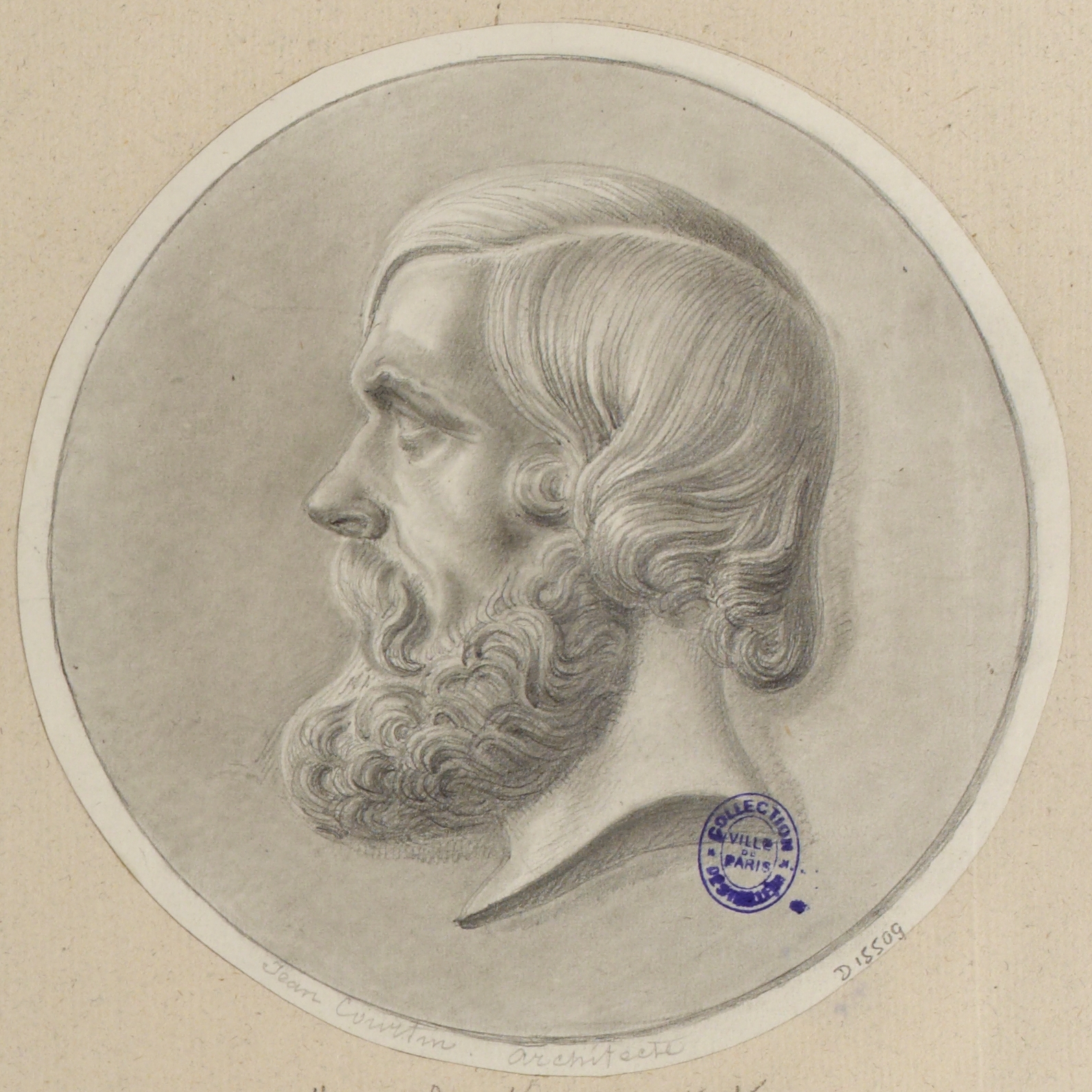 Anonyme, Portrait de l'architecte Jean Courtin, élève d'Achille Leclère