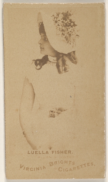 Allen & Ginter, Luella Fisher, from the Actors and Actresses series (N45, Type 1) for Virginia Brights Cigarettes