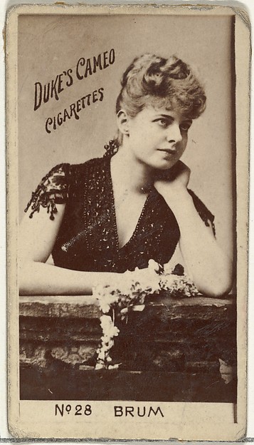 W. Duke, Sons & Co., Card Number 28, Miss Brum, from the Actors and Actresses series (N145-4) issued by Duke Sons & Co. to promote Cameo Cigarettes
