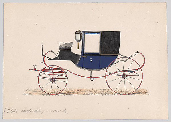 Anonymous, French, 19th century, Design for Chariot D'Orsay Carriage