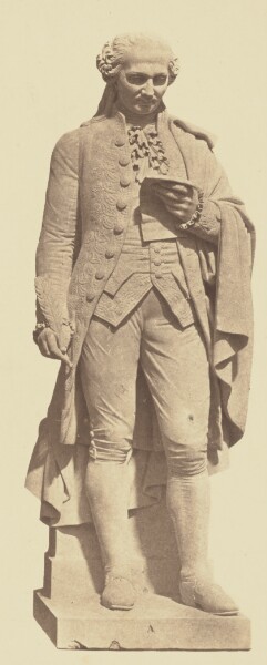 Édouard Baldus, ["Turgot", Statue by Pierre Travaux, Decoration of the Louvre, Paris]