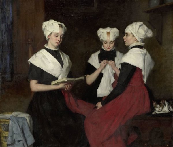 Thérèse Schwartze, Drie meisjes uit het Amsterdamse Burgerweeshuis