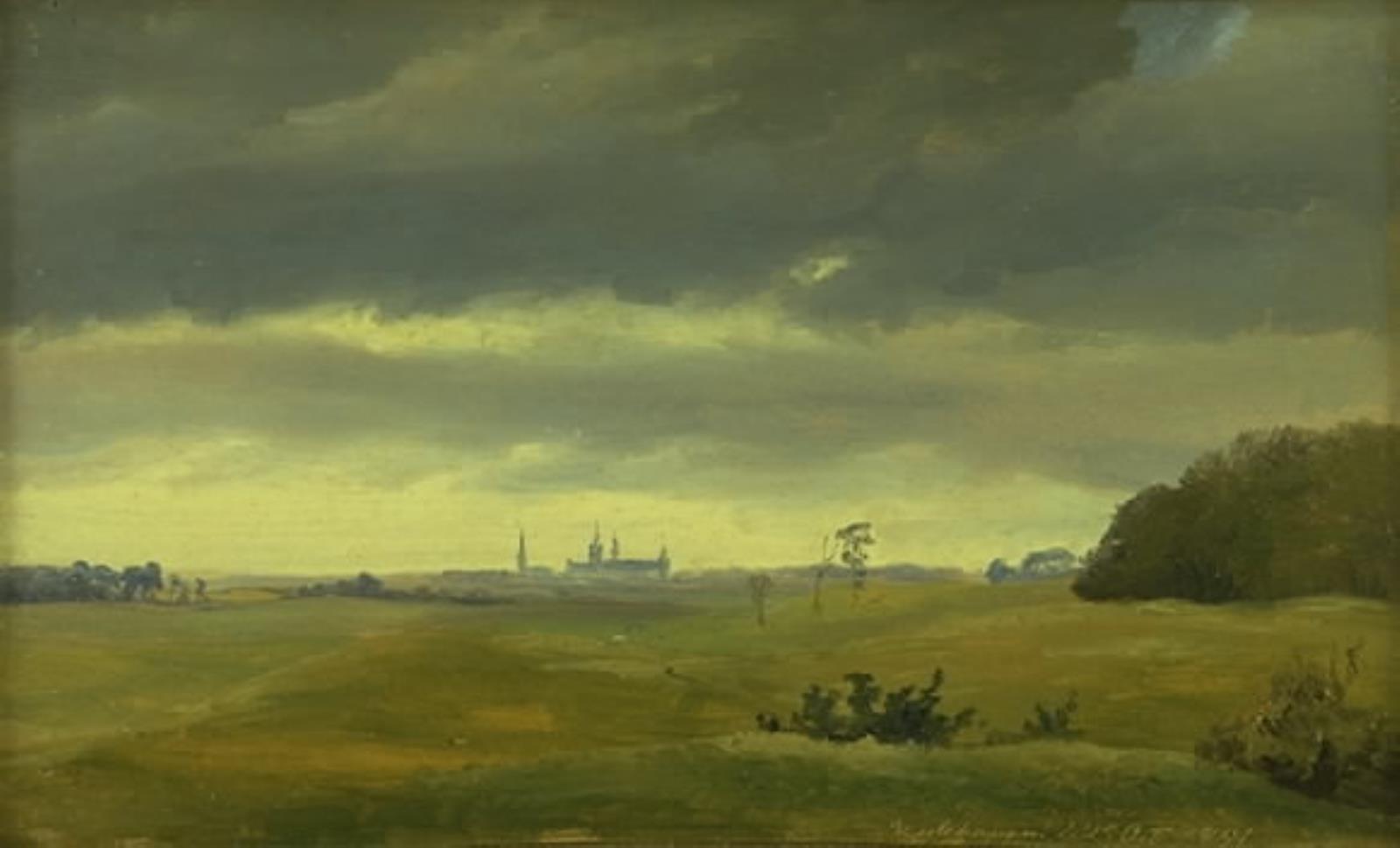Johan Thomas Lundbye, Udsigt fra Hestevangen mod Frederiksborg