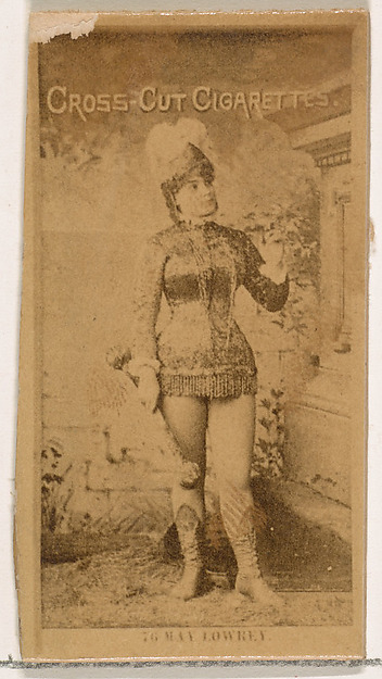 W. Duke, Sons & Co., Card Number 76, May Lowrey, from the Actors and Actresses series (N145-2) issued by Duke Sons & Co. to promote Cross Cut Cigarettes