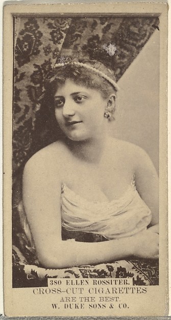 W. Duke, Sons & Co., Card Number 380, Ellen Rossiter, from the Actors and Actresses series (N145-3) issued by Duke Sons & Co. to promote Cross Cut Cigarettes