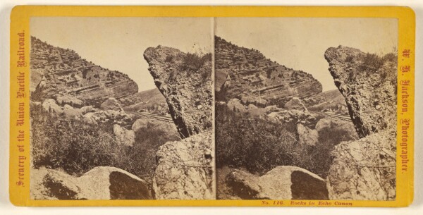 William Henry Jackson, Rocks in Echo Canon.