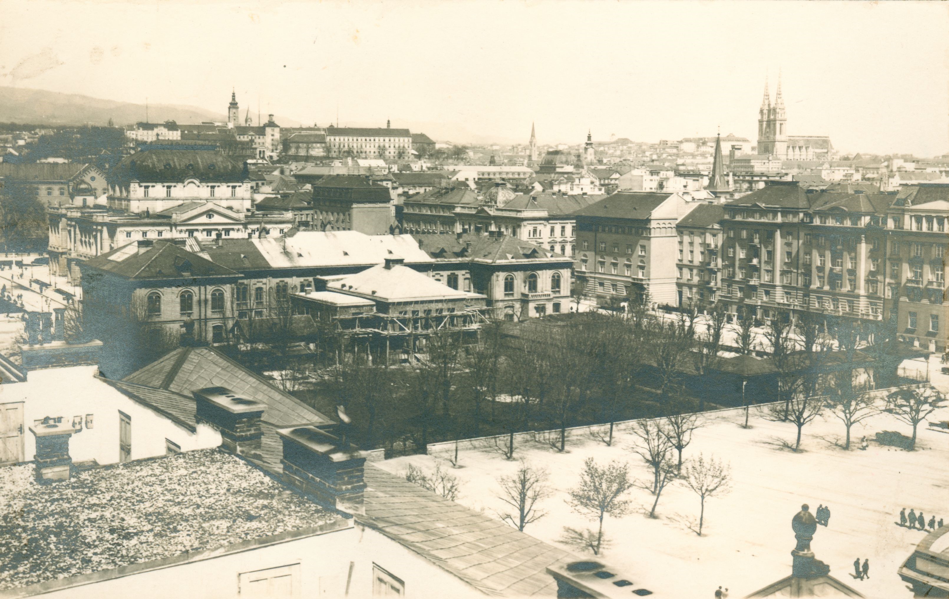 Vladimir Horvat, Zagreb - Mažuranićev trg, veduta