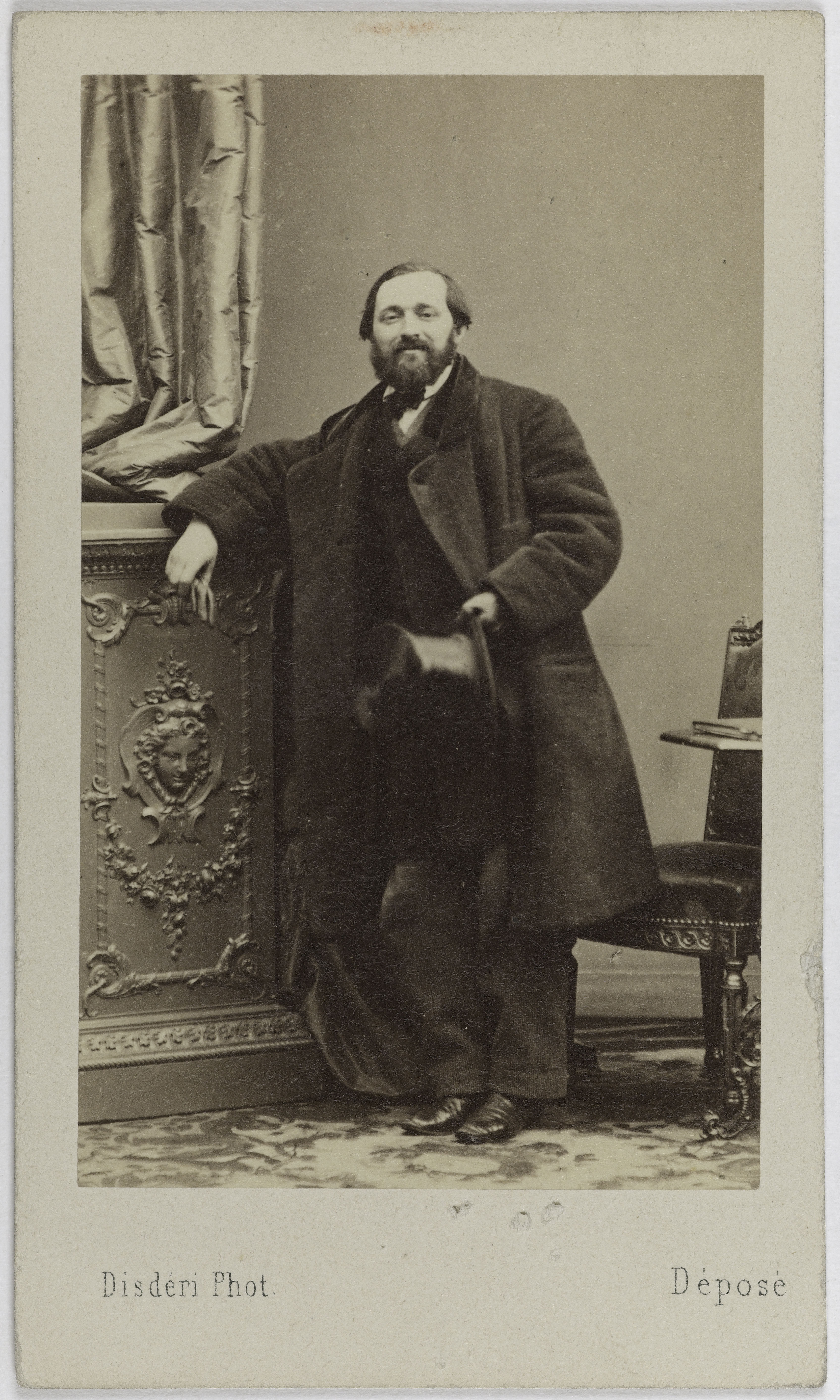 André-Adolphe-Eugène Disdéri, Portrait du Vicomte Pierre Alexis de Ponson du Terrail, (1829-1871), (romancier)