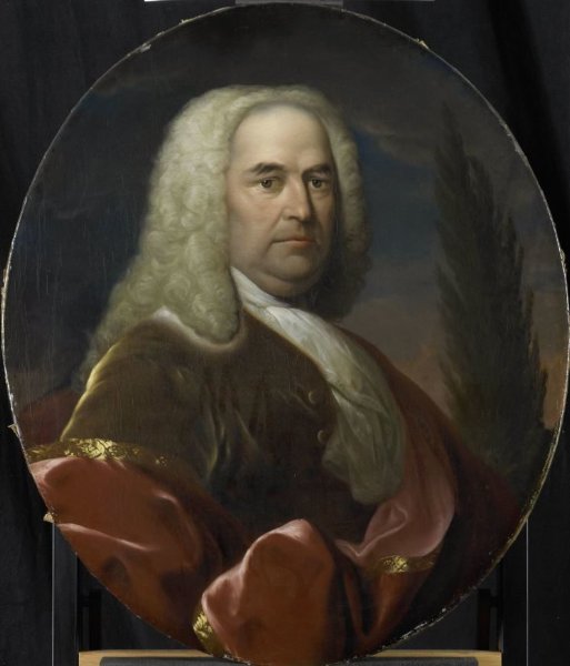 Dionys van Nijmegen, Portrait of Hugo du Bois, Director of the Rotterdam Chamber of the Dutch East India Company, elected 1734