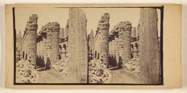 Francis Frith, [Columns & parts of Obelisk at Shathinssar II (---illeg.) Thebes]
