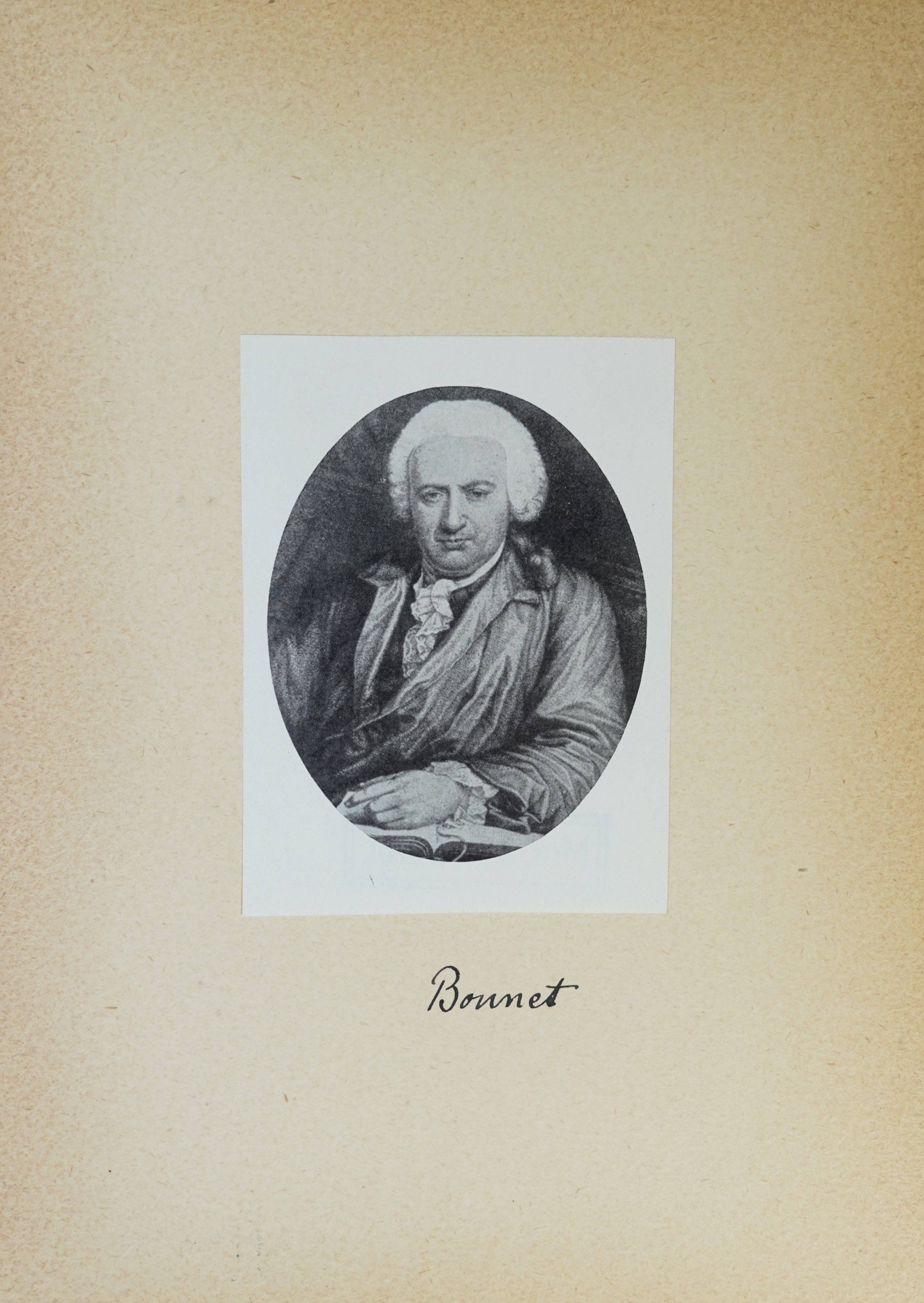 Unknown artist, Druck der Fotoreproduktion eines Porträts von Charles Bonnet