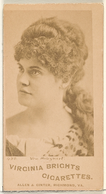 Allen & Ginter, Card 480, Von Hubgnert, from the Actors and Actresses series (N45, Type 1) for Virginia Brights Cigarettes