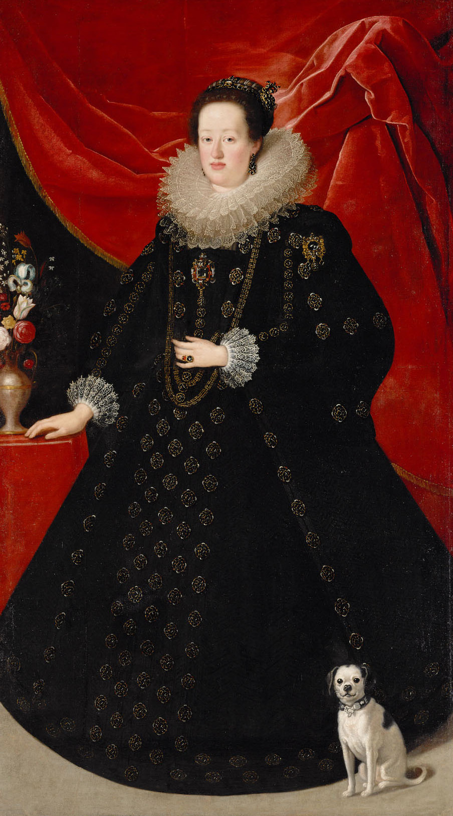 Justus Sustermans, Portrait of Eleonore von Gonzaga (1598-1655), Empress in Black Dress