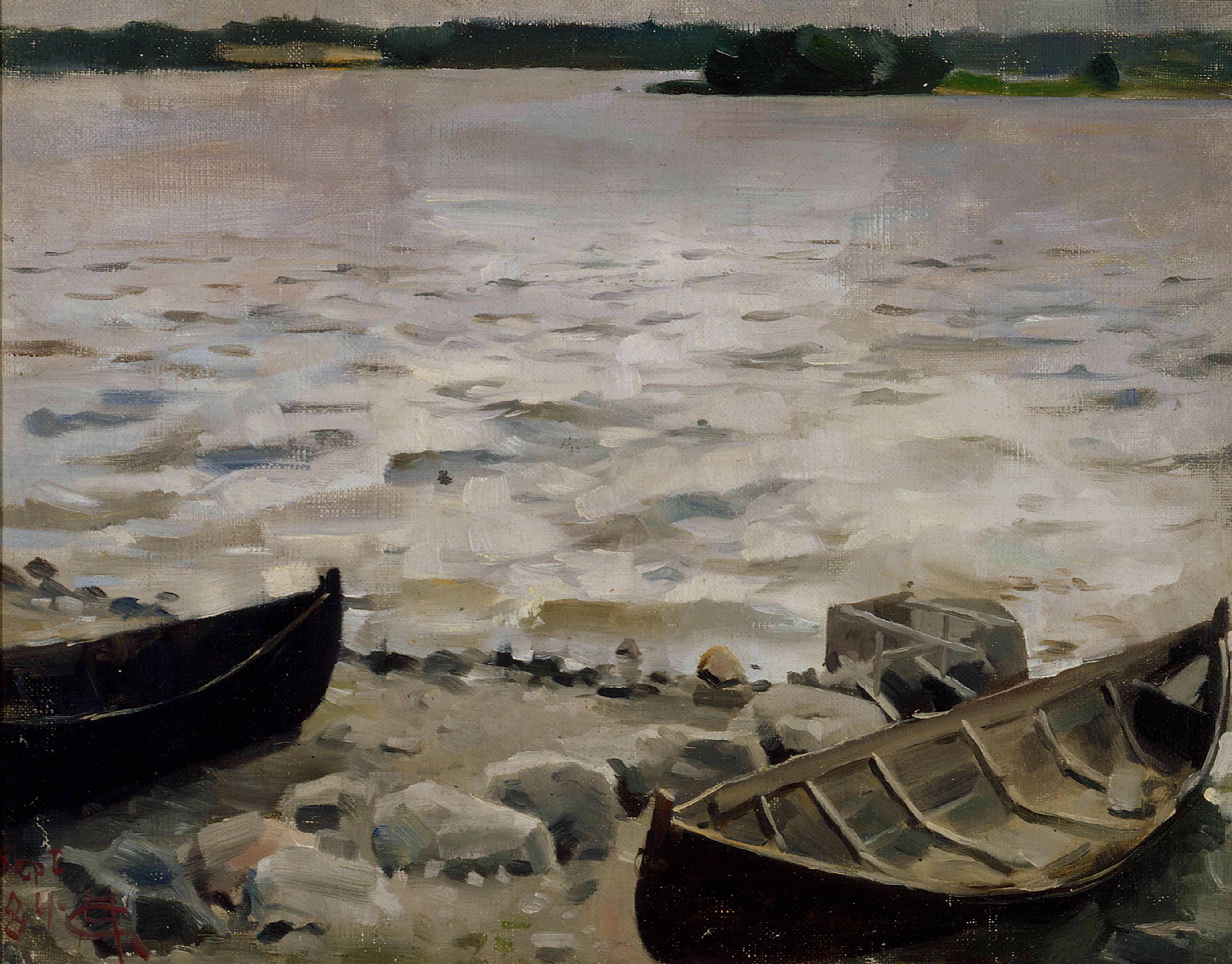 Akseli Gallen-Kallela, Boats on the Shore