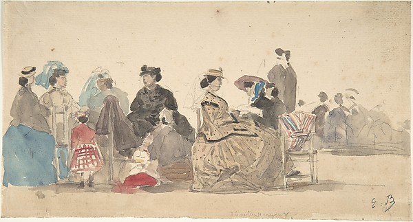 Eugène Boudin, On the Beach
