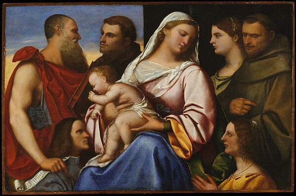 Sebastiano del Piombo, Madonna and Child with Saints and Donors