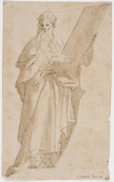 Unknown, A standing saint or prophet with a tablet in his hands