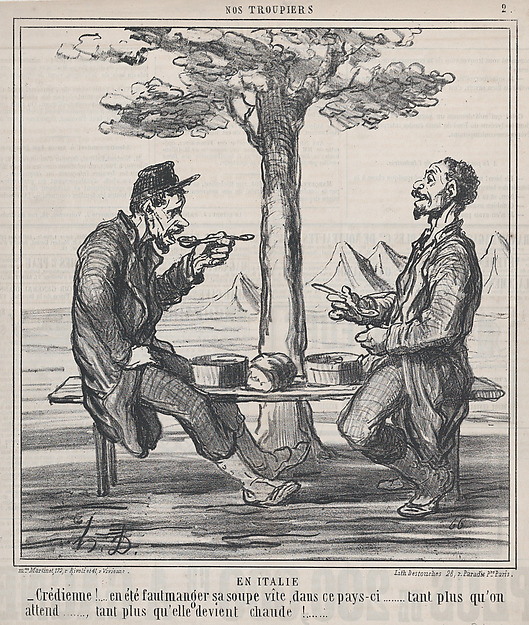 Honoré Daumier, En Italie, from "Nos Troupiers"