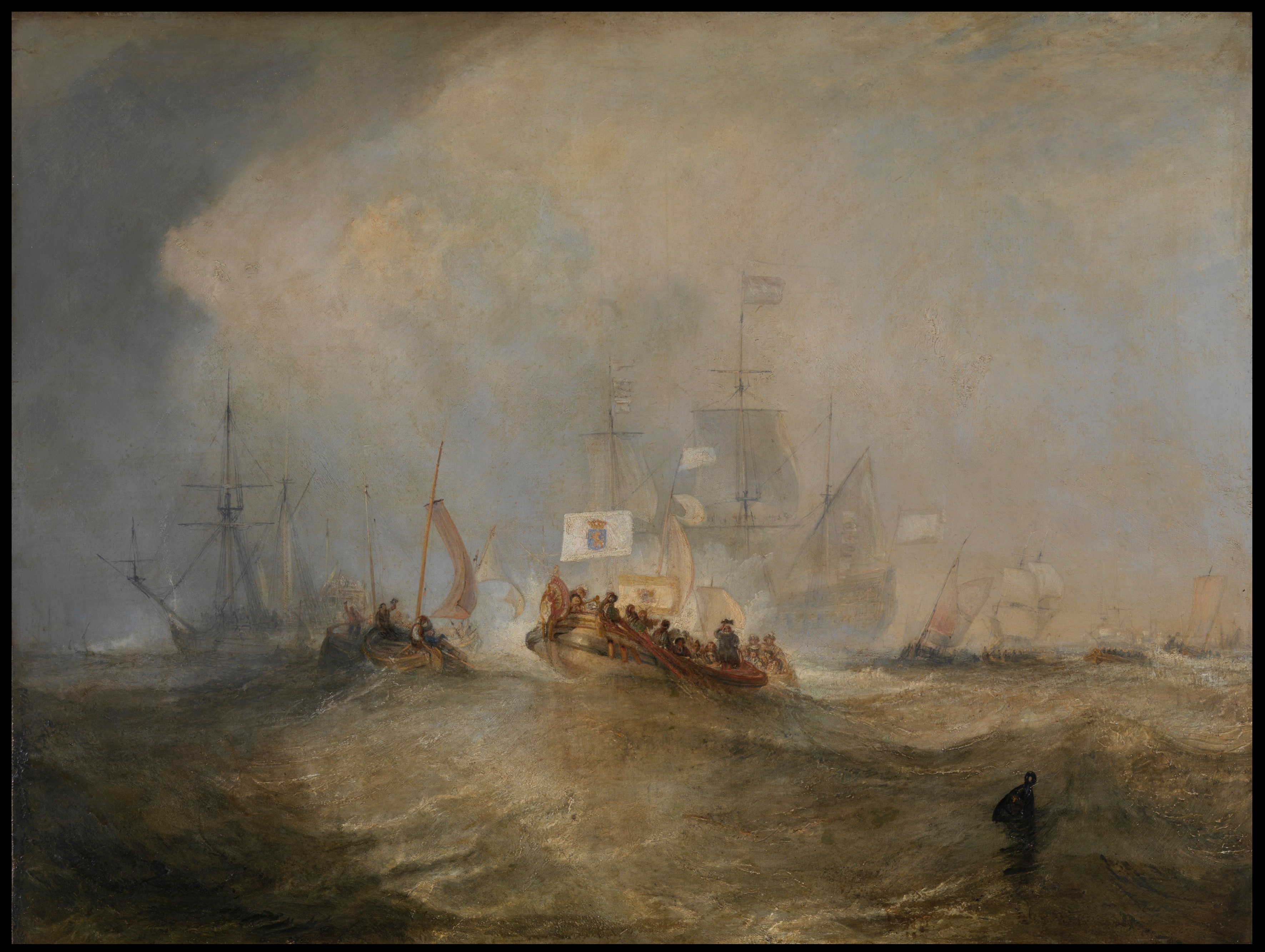 J. M. W. Turner, The Prince of Orange, William III, Embarked from Holland, and Landed at Torbay, November 4th, 1688, after a Stormy Passage