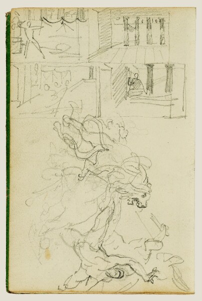 Théodore Géricault, Two compositional studies of a lion hunt