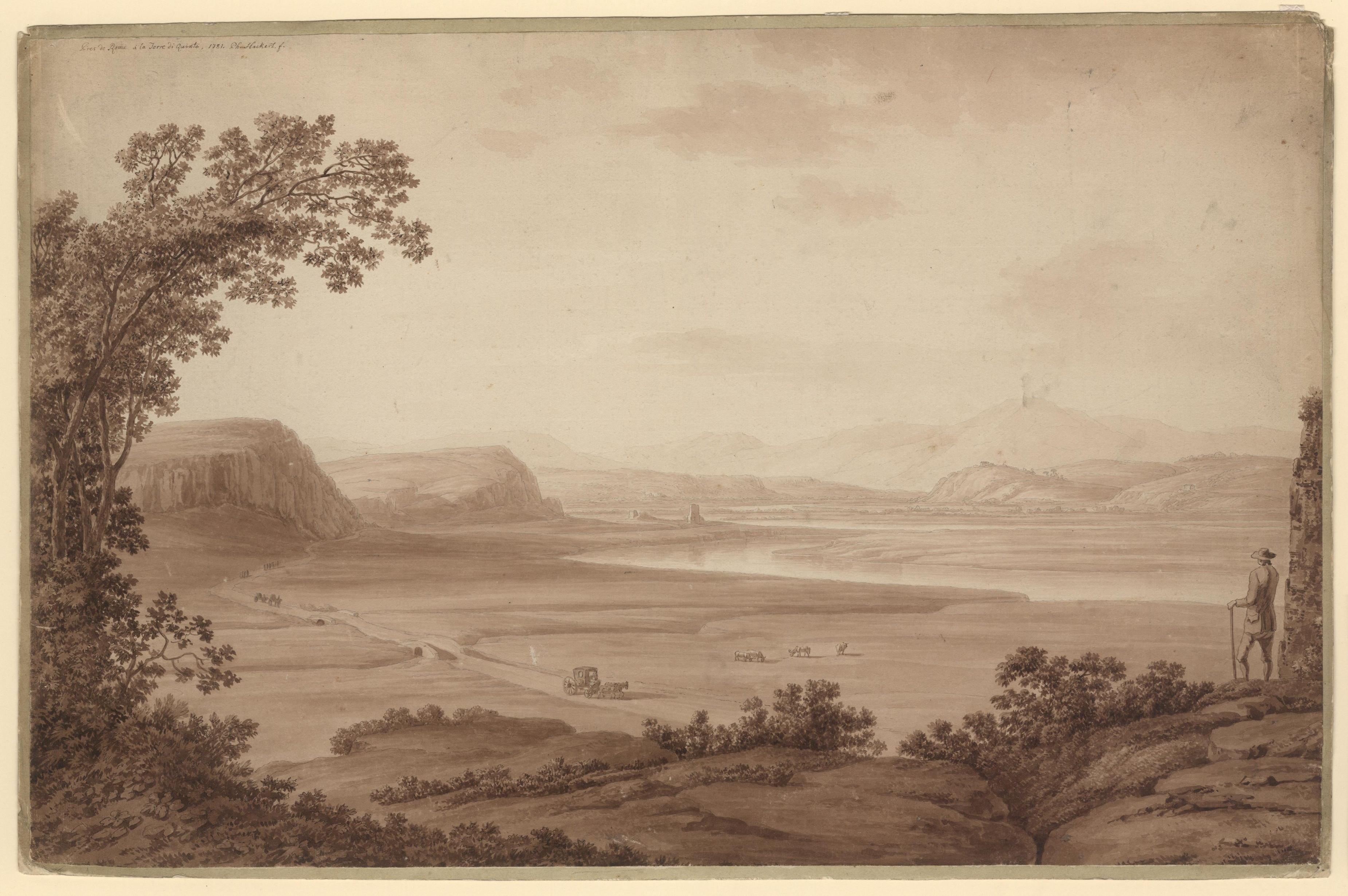 Jakob Philipp Hackert, Ansicht des Tibertals bei Tor di Quinto I