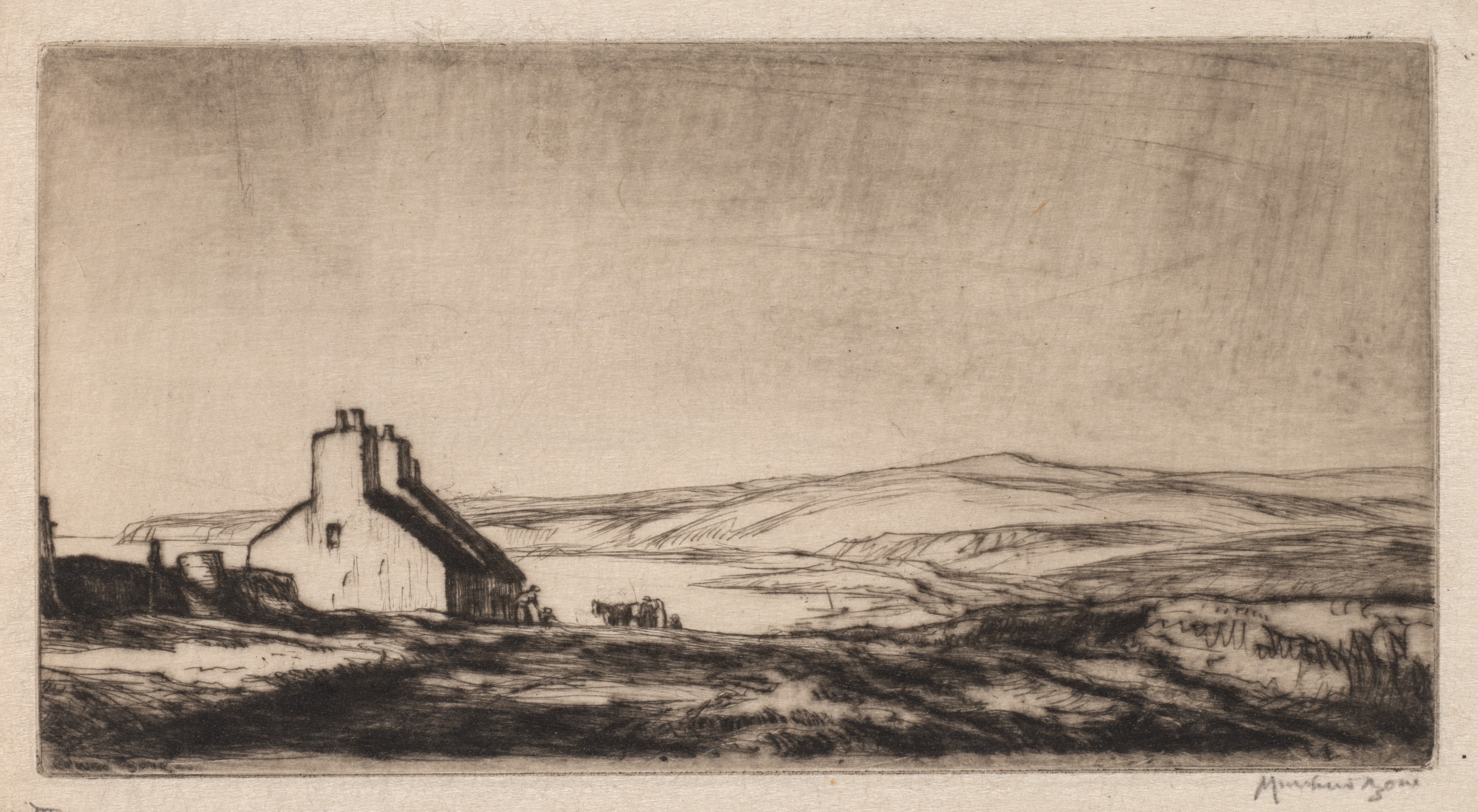 Muirhead Bone, Third Study for 'The Ballantrae Road'