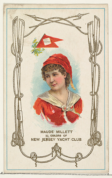 W. Duke, Sons & Co., Maude Millett in Colors of New Jersey Yacht Club, from the Yacht Colors of the World series (N140) issued by Duke Sons & Co. to promote Honest Long Cut Tobacco